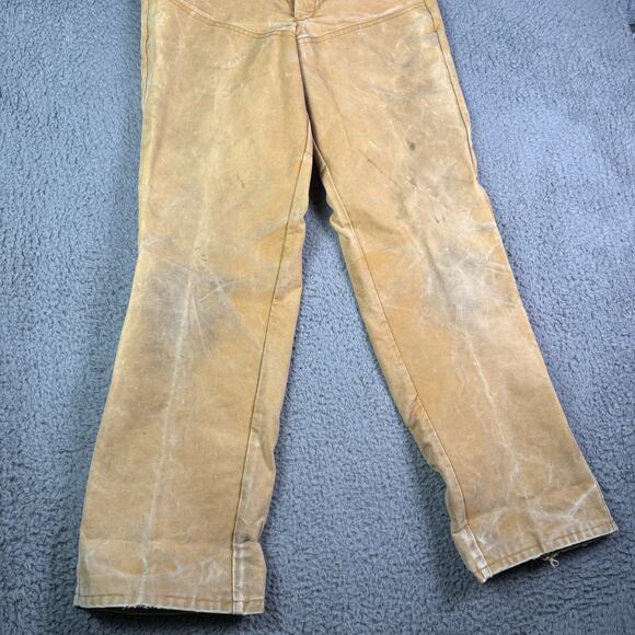 Vintage Red Head Bone Dry Pants Mens 32x32 Canvas Workwear Distressed USA 90s - Picture 2 of 13